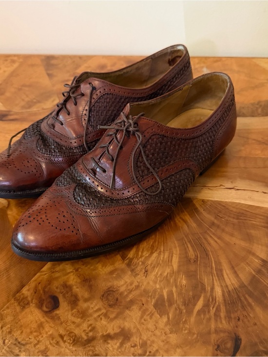 Cole Haan Handmade In Italy Oxford Shoes Brogues Men\'s Size 9-9.5 Leather main image 8